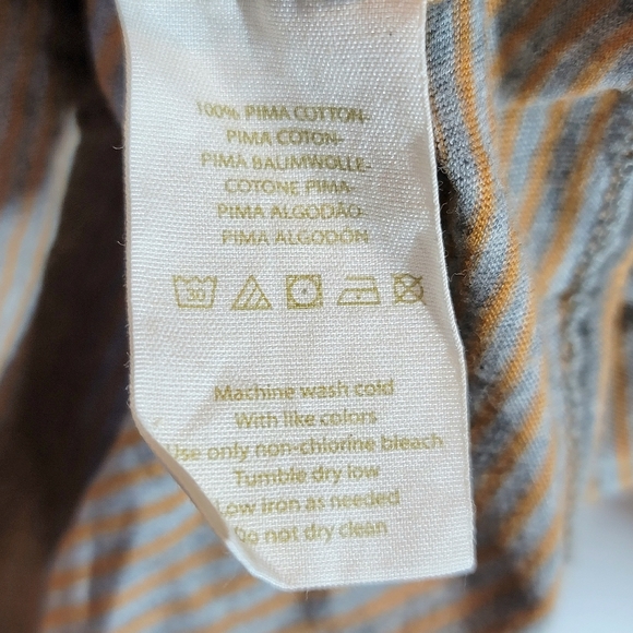 We The Free People Shirt Womens Small Gray Oversized Crop Boxy Stripe Girl Crush - Picture 10 of 12